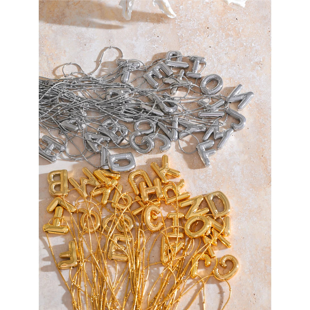 NO:60 Letter Charm Necklace(2 Variants)