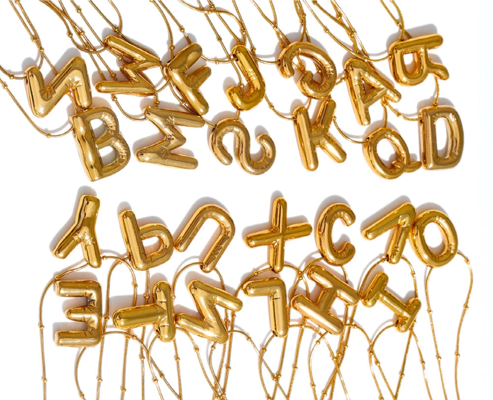 NO:60 Letter Charm Necklace(2 Variants)