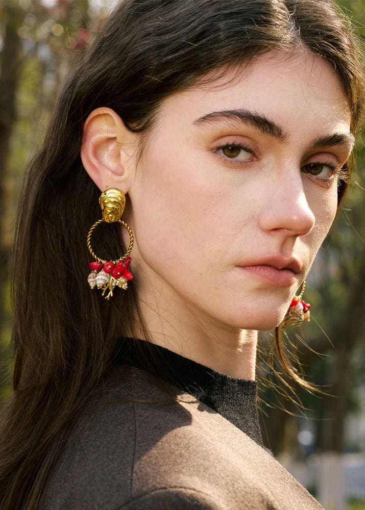 NO:48 Natural Shell Earrings