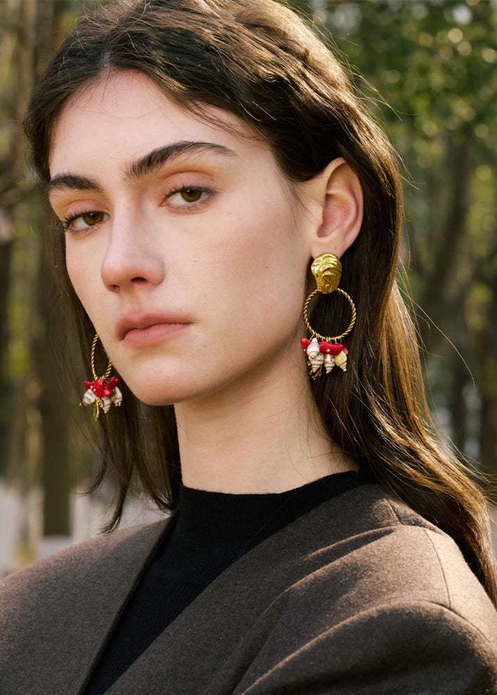 NO:48 Natural Shell Earrings