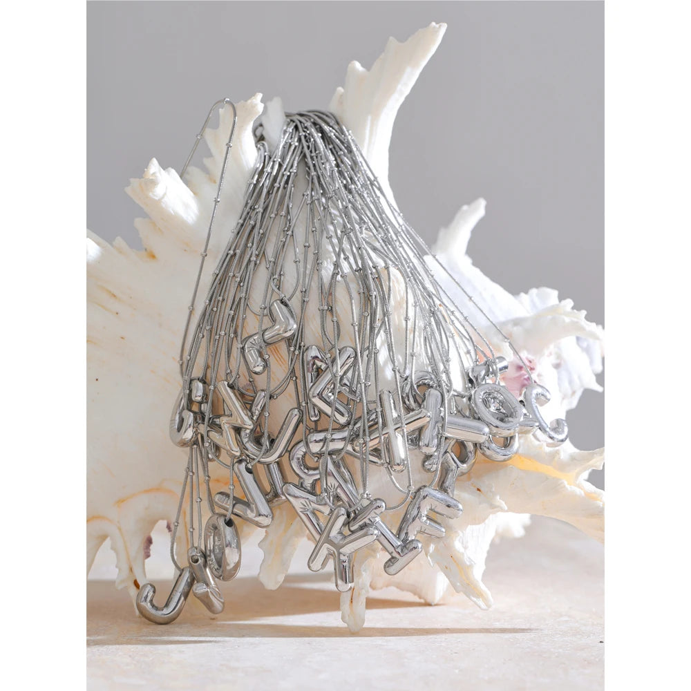 NO:60 Letter Charm Necklace(2 Variants)