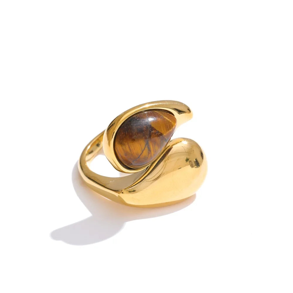 NO:14 Anello con perla decorativa a spirale