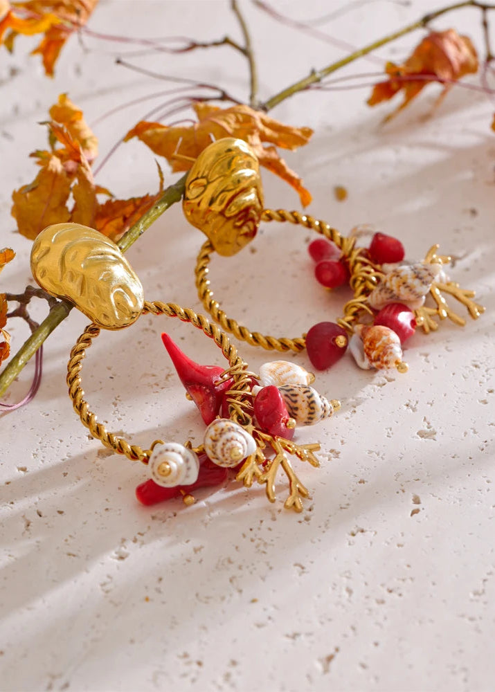 NO:48 Natural Shell Earrings