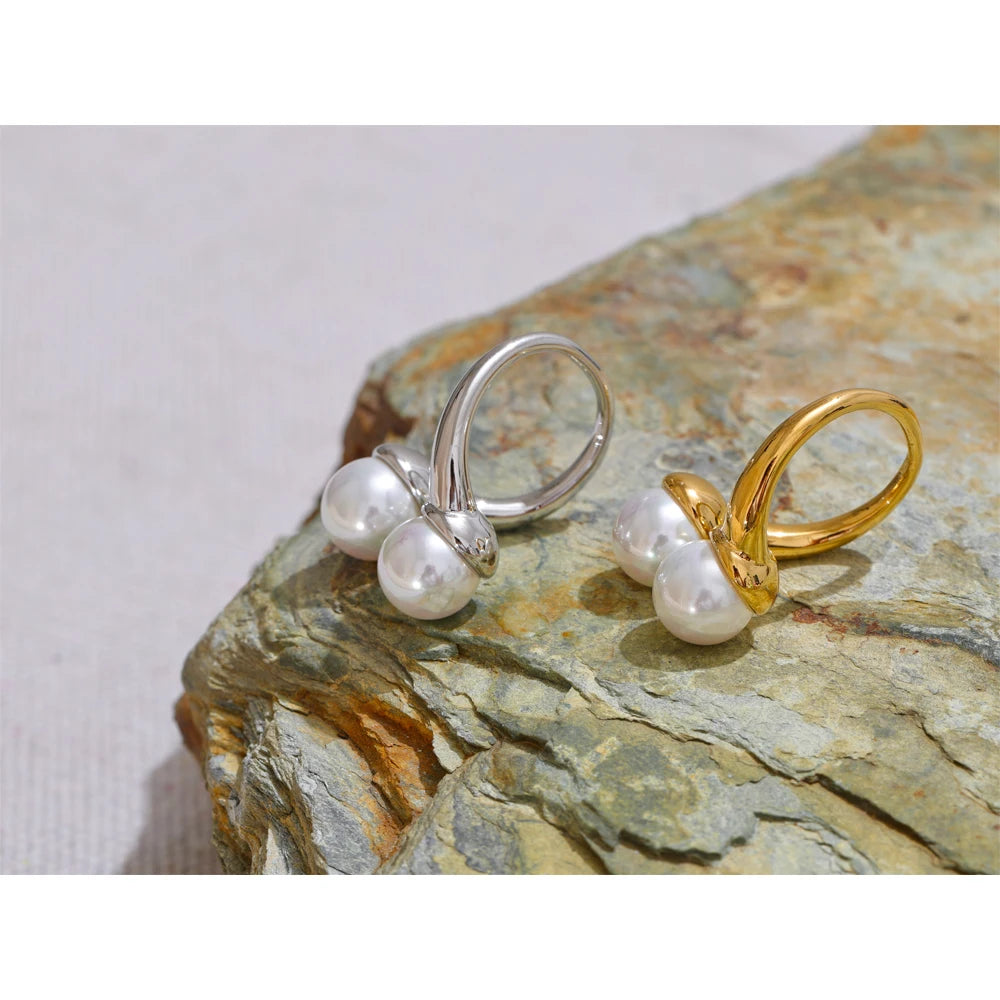 NO:1 Anello con perla geometrica