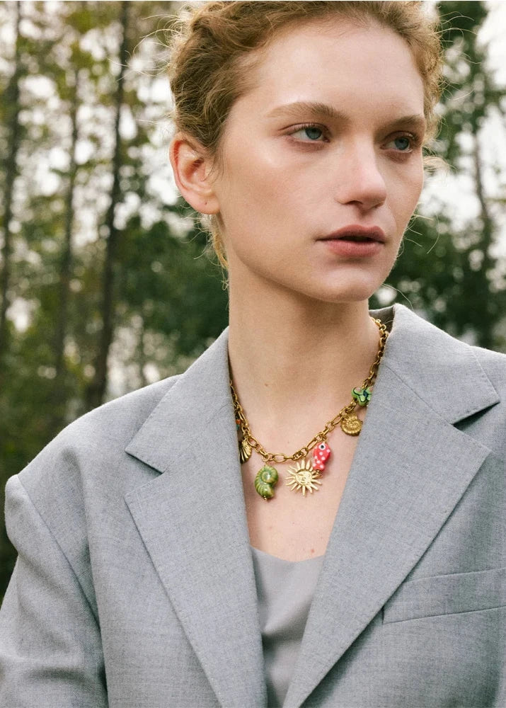 NO:40 Ocean Seramic Necklace
