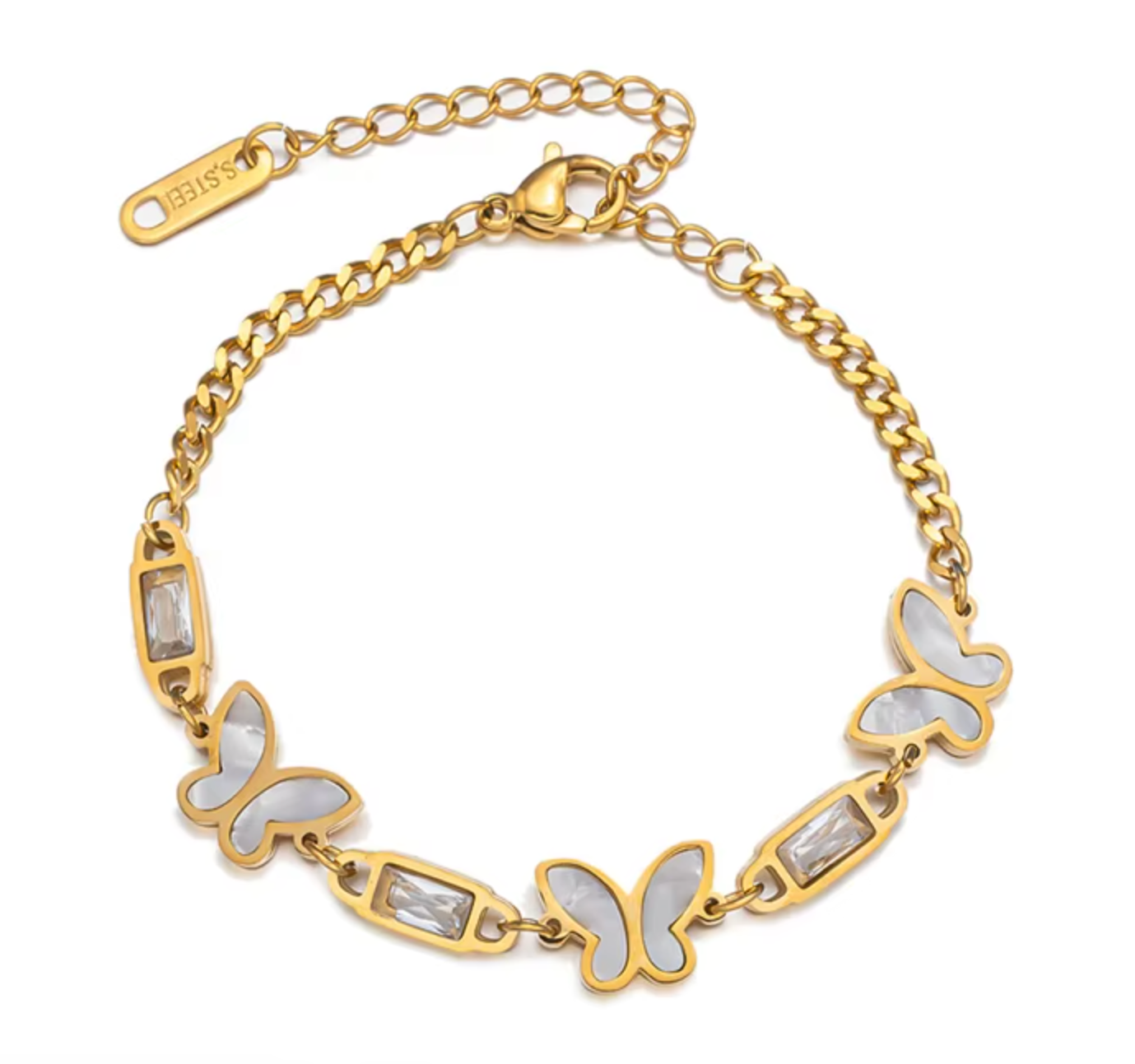 Bracciale con farfalla di cristallo NO:30