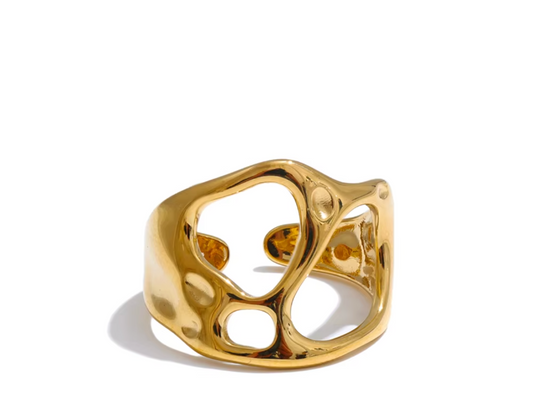 NO:59 Geometric Hollow Ring