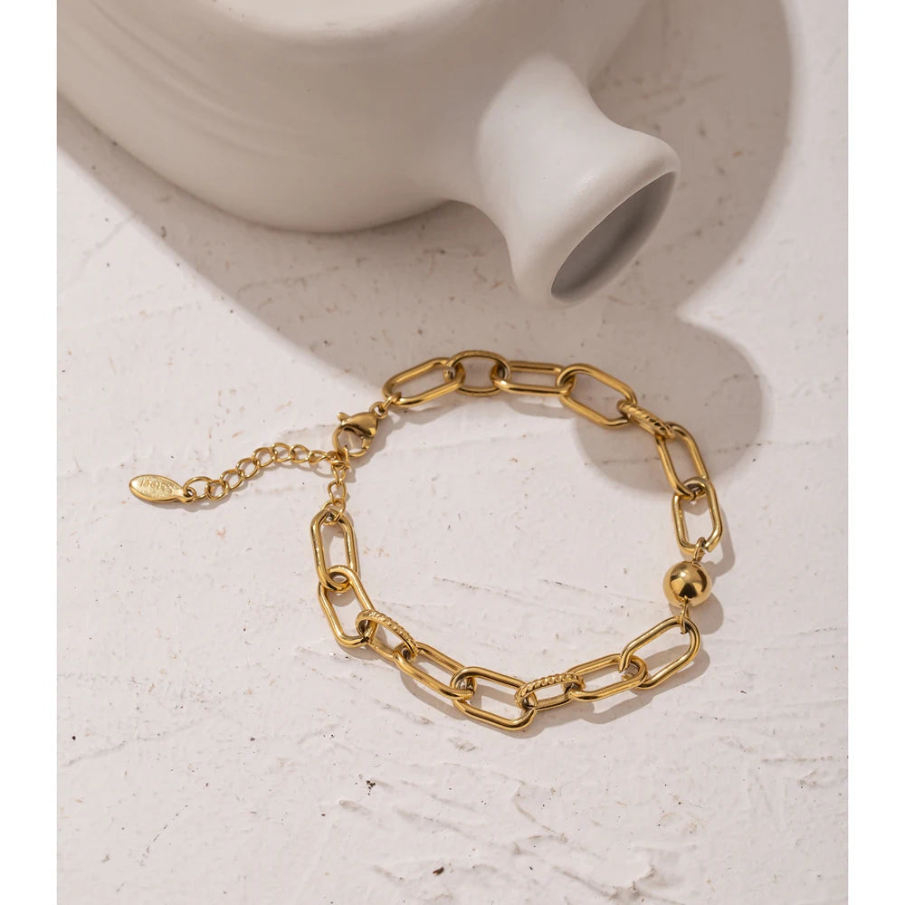NO:45 Golden Charm Bracelet