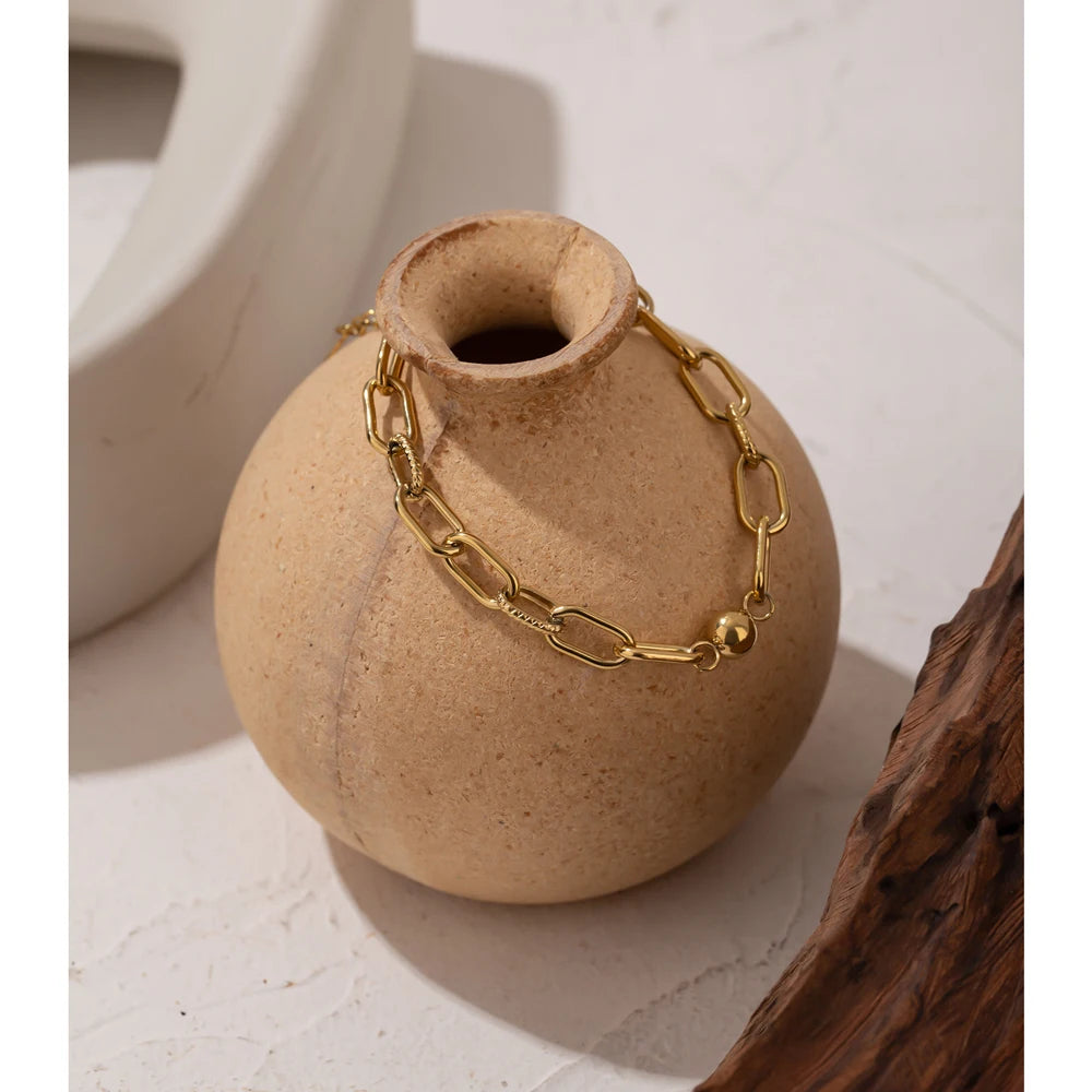 NO:45 Golden Charm Bracelet
