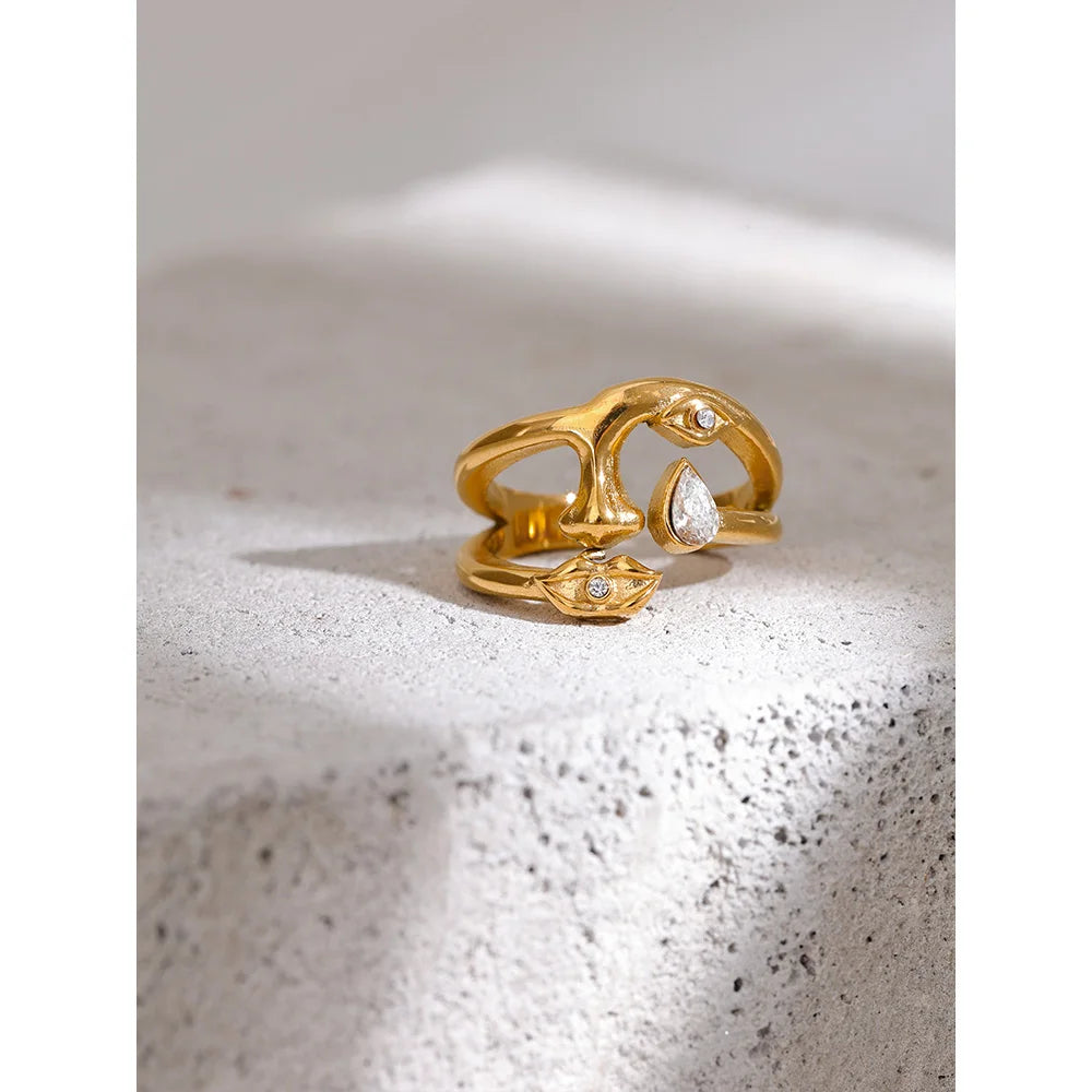 NO:56 Zirconia Face Ring