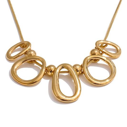 NO:52 Hollow Oval Necklace