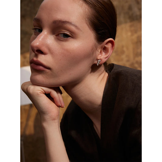 NO:35 Wing Zirconia Earrings