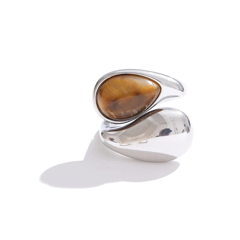NO:14 Anello con perla decorativa a spirale