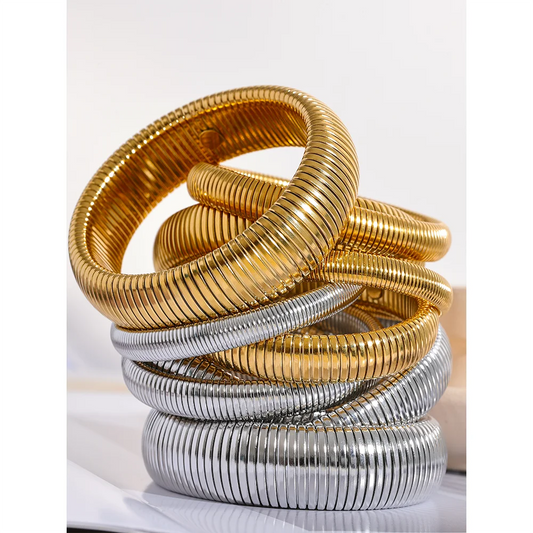 NO:49 Elastic Thick Metal Bracelet
