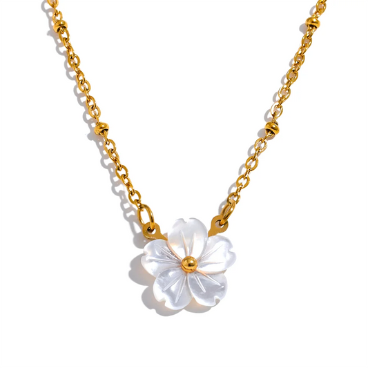 NO:30 Natural Shell Flower Necklace