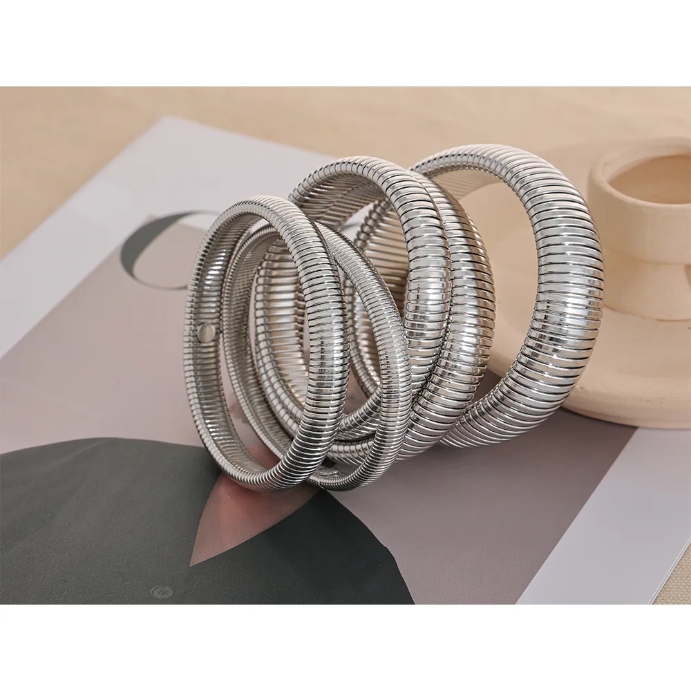 NO:49 Bracciale elastico in metallo spesso