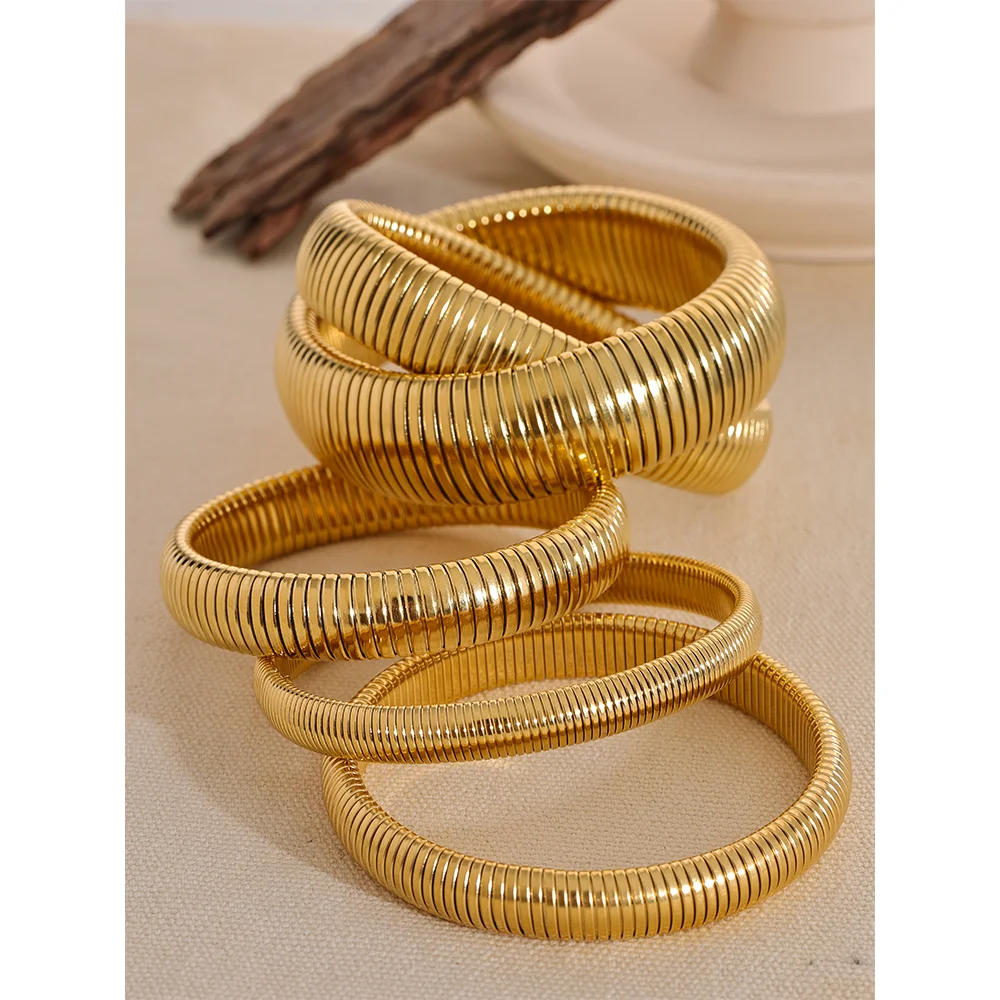 NO:49 Bracciale elastico in metallo spesso