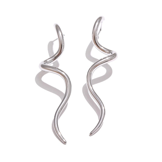 NO:40 Geometric Long Earrings