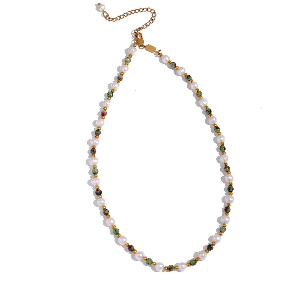 NO:31 Natural Epidote Stone Necklace