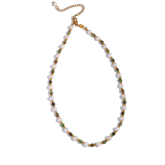 NO:31 Natural Epidote Stone Necklace