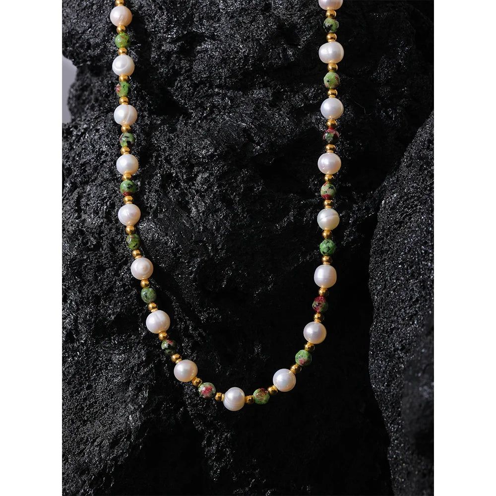 NO:31 Natural Epidote Stone Necklace