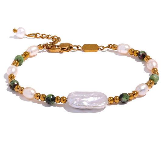 Bracciale in pietra di epidoto naturale NO:13