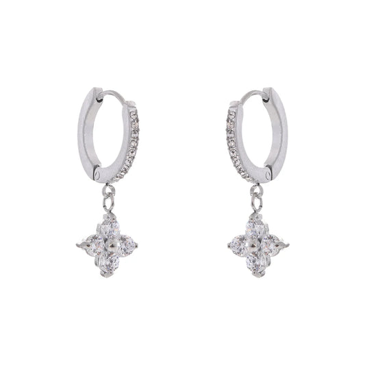 NO:34 Cross Zirconia Earrings