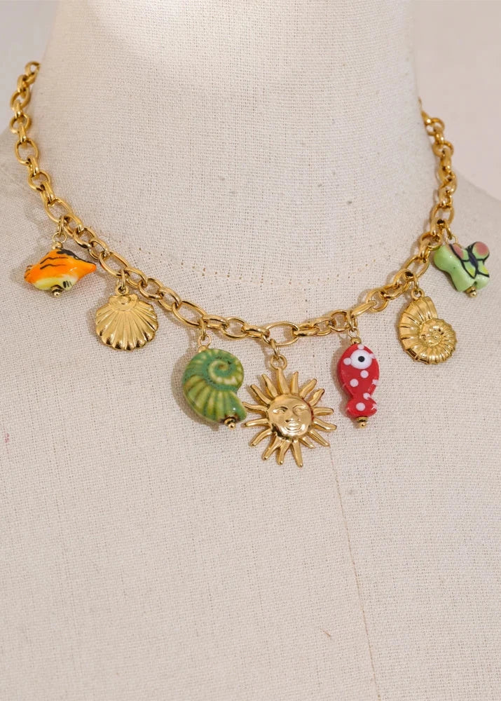 NO:40 Ocean Seramic Necklace