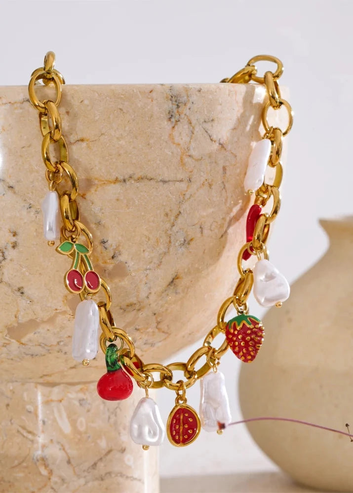NO:44 Strawberry Necklace