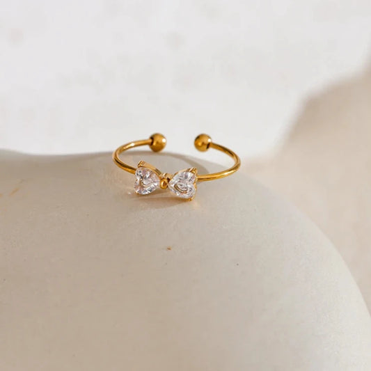 NO:27 Bowknot Zirconia Ring