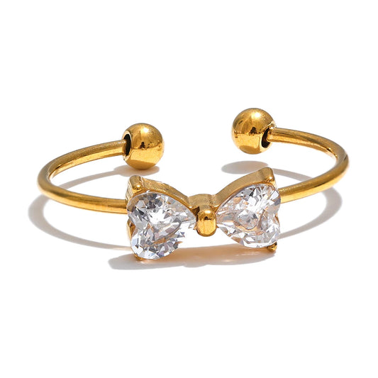 NO:27 Bowknot Zirconia Ring