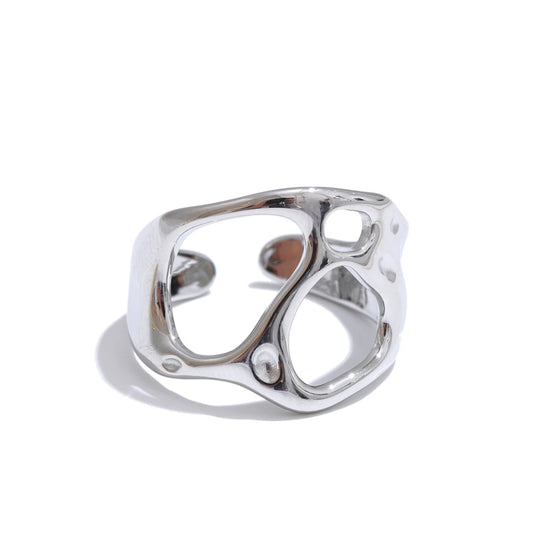 NO:59 Geometric Hollow Ring