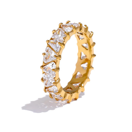 NO:2 Bling Heart Zirconia Ring