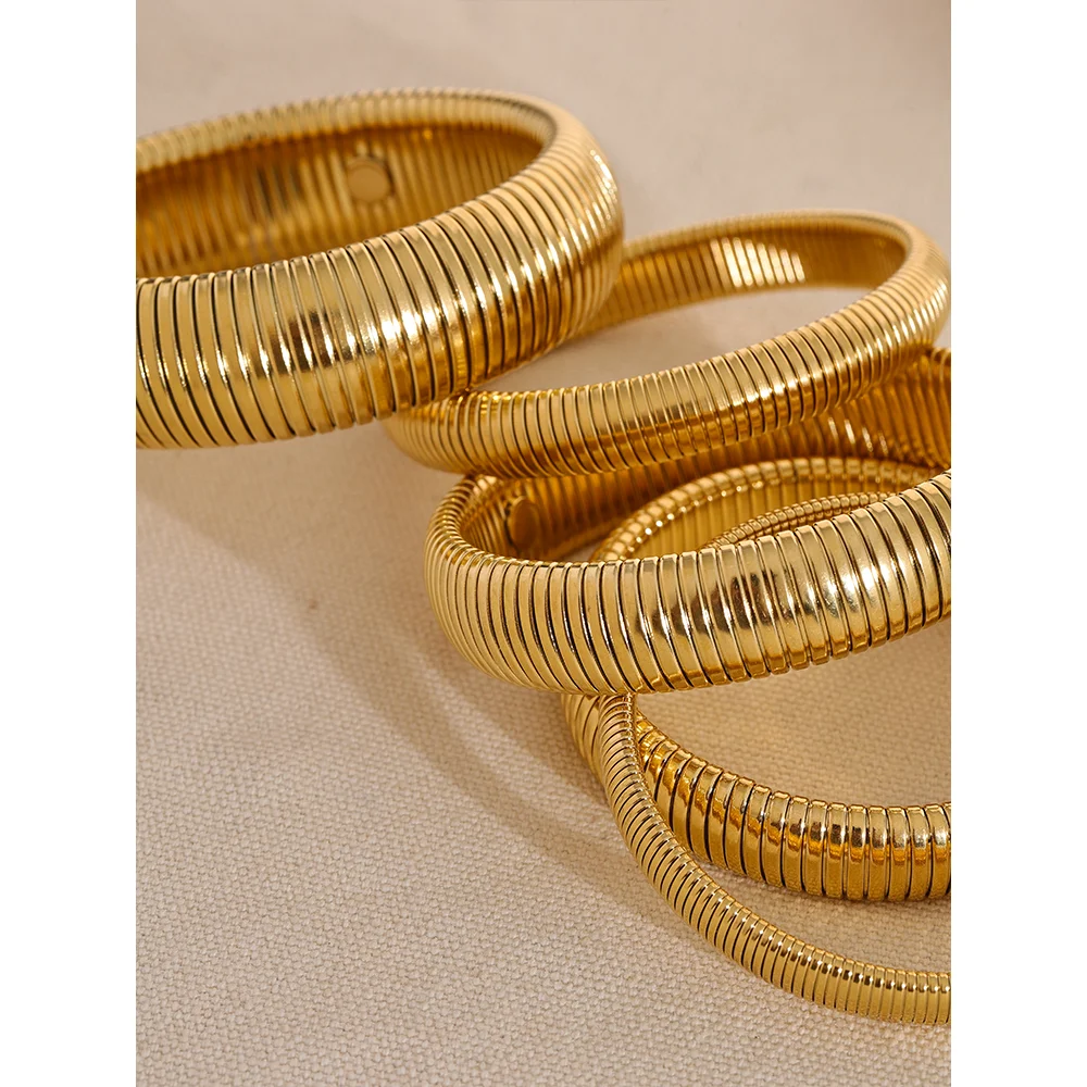 NO:49 Bracciale elastico in metallo spesso