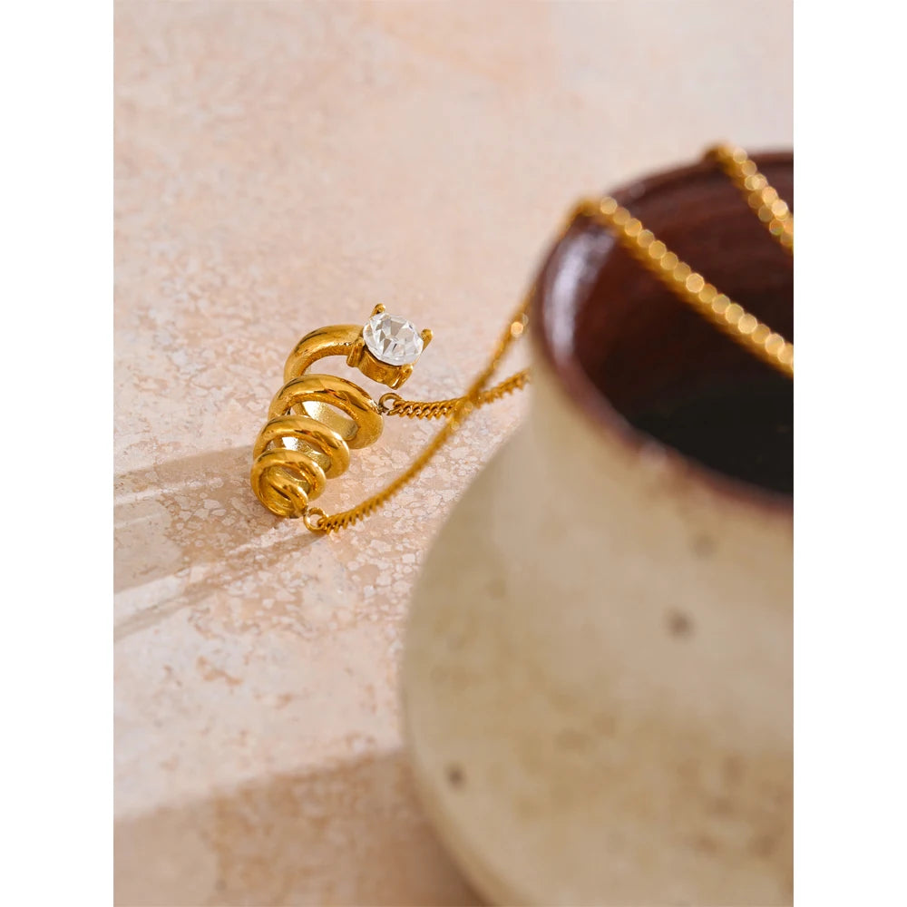 NO:49 Collana con zirconi irregolari