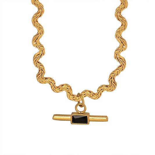 NO:37 Stone Pendant Necklace