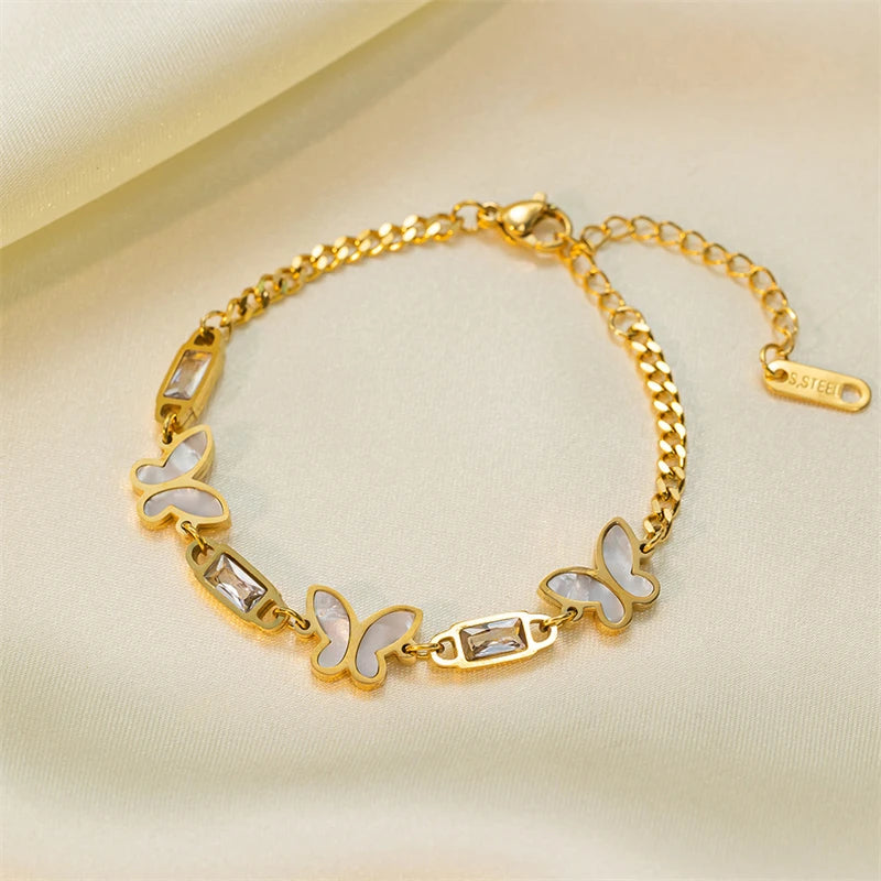 Bracciale con farfalla di cristallo NO:30