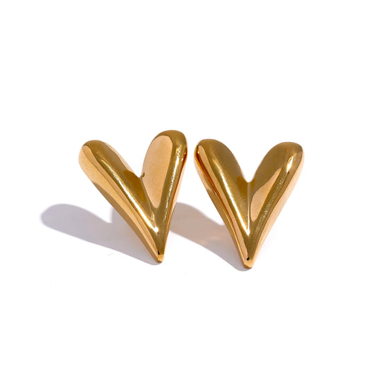 NO:36 Heart Stud Earrings