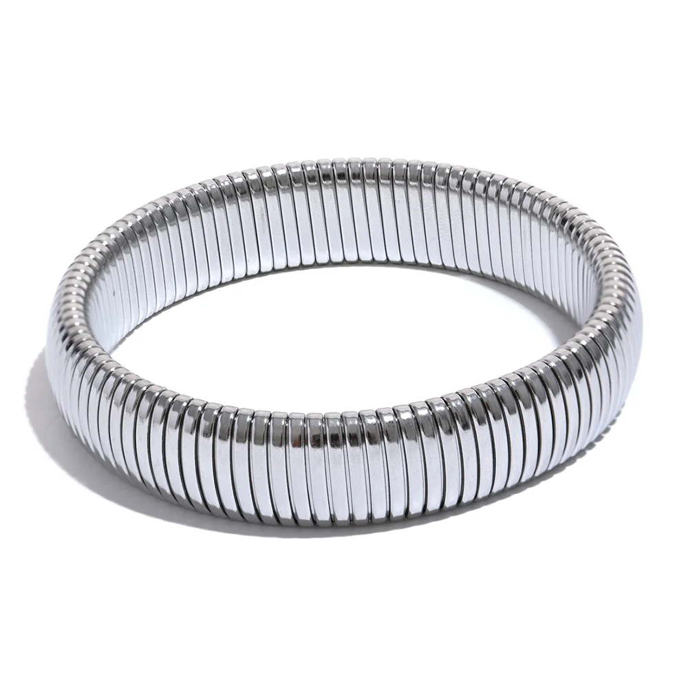 NO:49 Bracciale elastico in metallo spesso