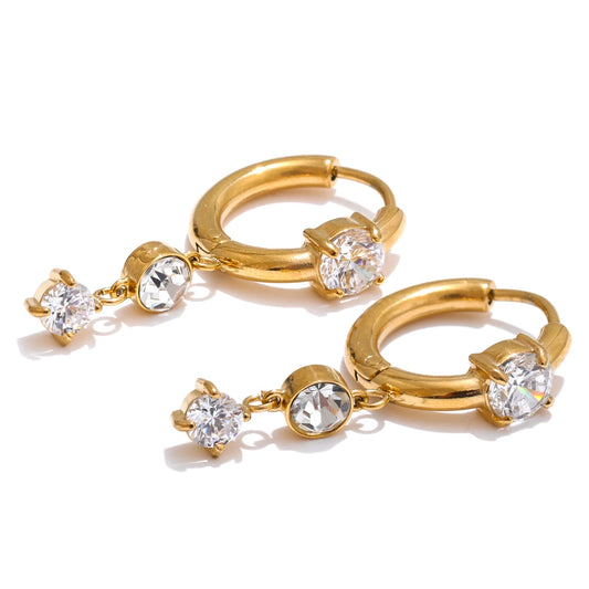 NO:23 Zirconia Drop Earrings