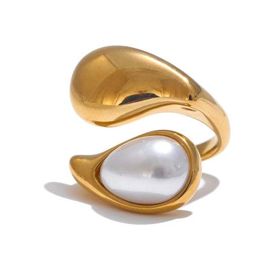NO:31 Pearl Accent Swirl Ring