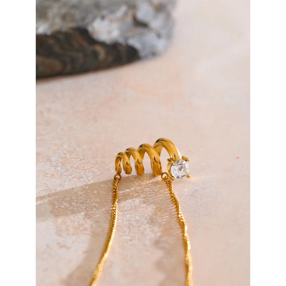 NO:49 Collana con zirconi irregolari