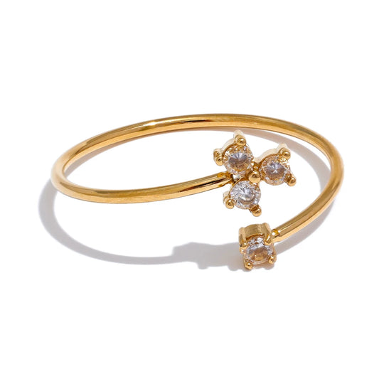 NO:26 Flower Zirconia Ring