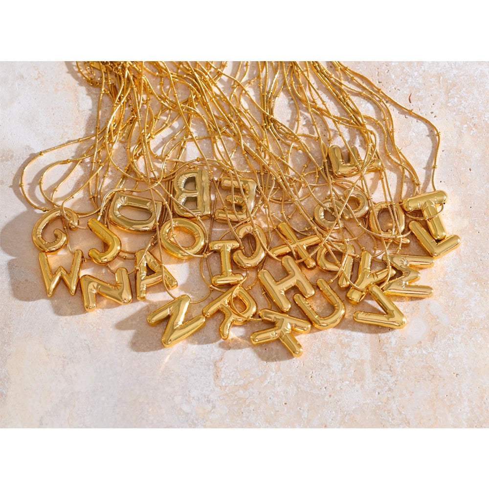 NO:60 Letter Charm Necklace(2 Variants)