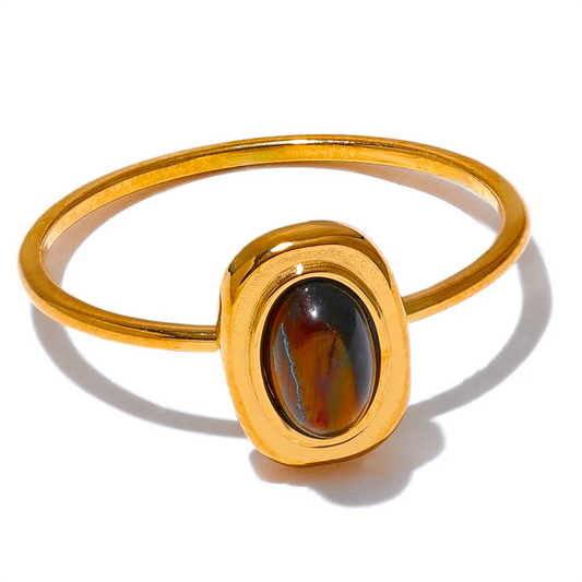 NO:42 Oval Tiger Eye Ring