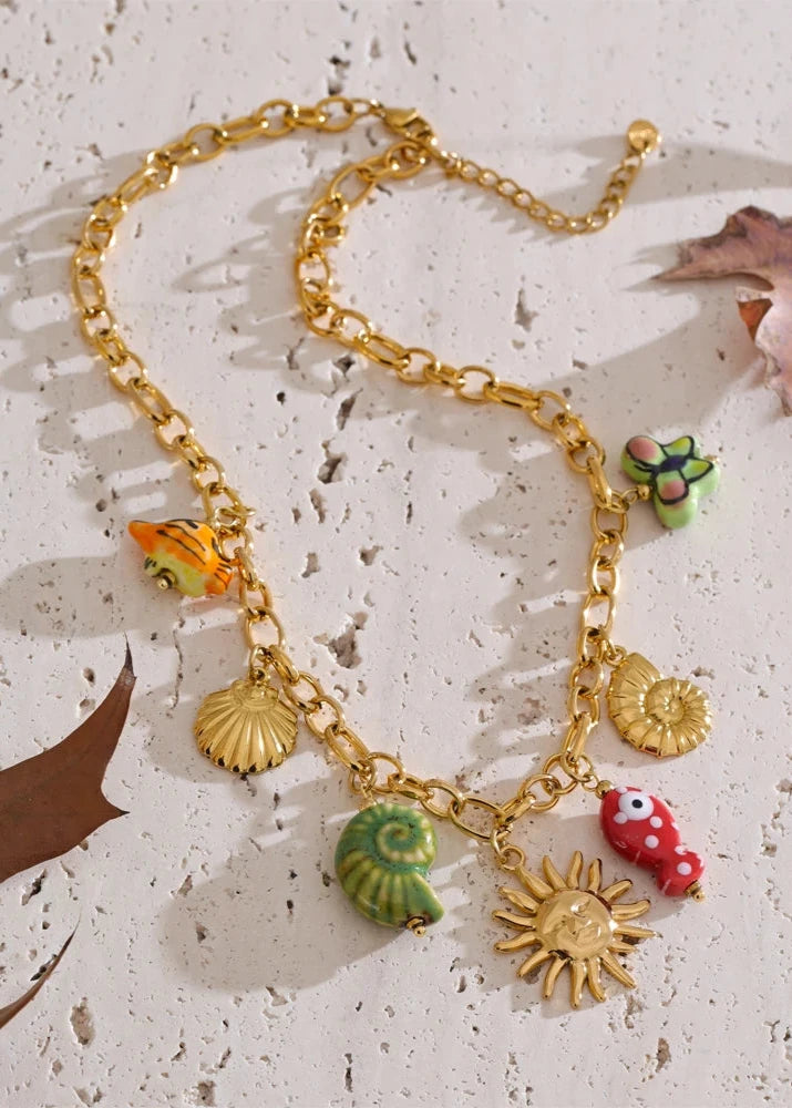 NO:40 Ocean Seramic Necklace
