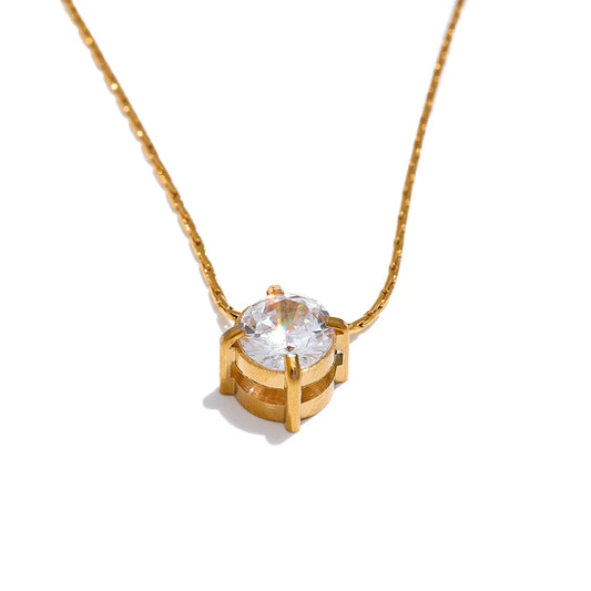 NO:1 Cast Delicate Zirconia Necklace